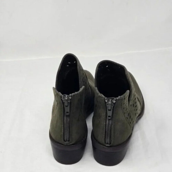 Euro Sofft Catarina Ankle Boots Laser Cut Out Suede green size 6.5 M - Picture 6 of 7